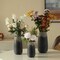 Uniquewise Contemporary Black Table Vase with Dripping Crystal Look and Scalloped Opening Design, PK 3 QI004358.3 - alternate 1
